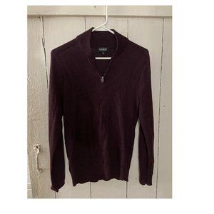 Express Men's Merino Quarter Zip Mock Neck Sweater XS